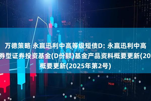 万德策略 永赢迅利中高等级短债D: 永赢迅利中高等级短债债券型证券投资基金(D份额)基金产品资料概要更新(2025年第2号)